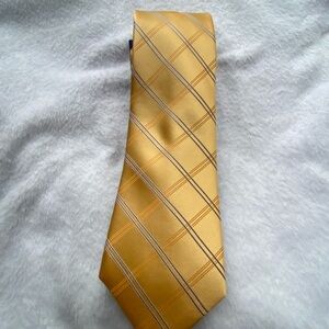 Gold Plaid Men's Tie